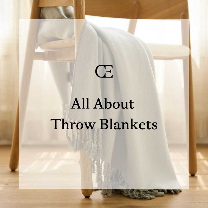 Throw blanket draped over a chair