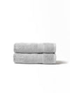 Light grey hand towels folded with white background |Color:Light Grey