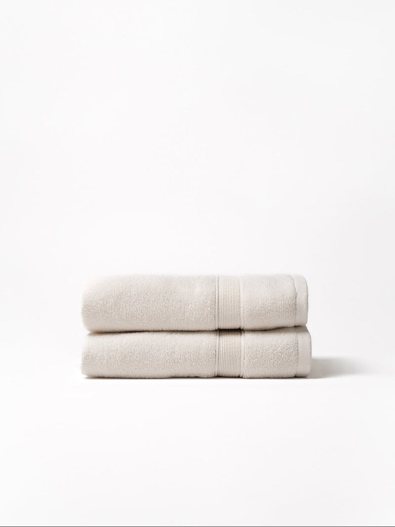 Seashell hand towels folded with white background