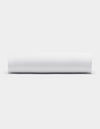 A Cozy Earth Bamboo Fitted Sheet, neatly rolled in a white cylinder, is displayed horizontally against a white background.|Color:White