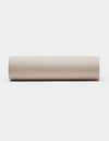 A Soft-Wash Cotton Fitted Sheet by Cozy Earth is displayed flat on a plain white background.|Color:Driftwood