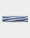 The Cozy Earth Bamboo Sheet Set is displayed against a plain white background.|Color:Classic Stripe in Pacific
