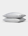 Two Cozy Earth Bamboo Pillowcases stacked on top of each other against a plain white background.|Color:Classic Stripe in Dew