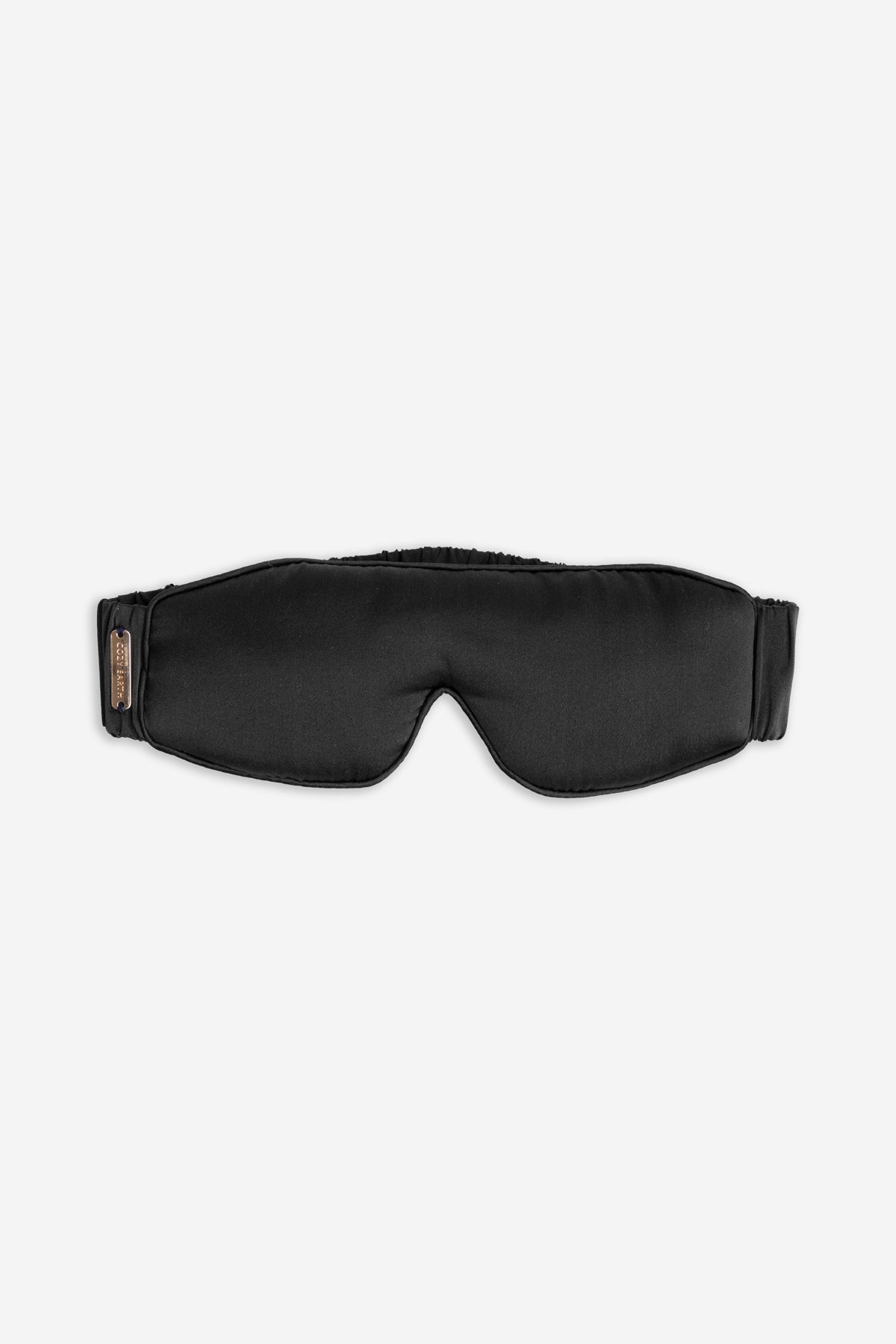 Black Serenity Silk sleep mask on a white background |Color:Black